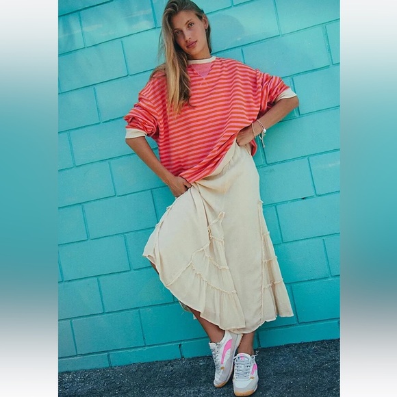 NWOT Free People Siren Nights Maxi Dress in Cream. Size Large - Picture 4 of 16